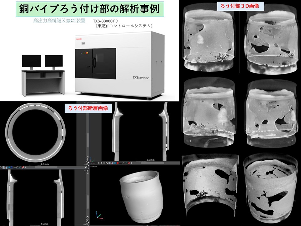 銅パイプろう付け部の解析事例