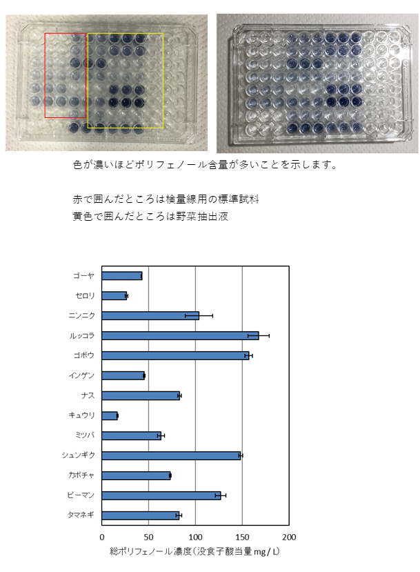 総ポリフェノール定量例