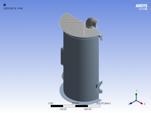 CAD/CAEシステムによる真空タンクの構造解析