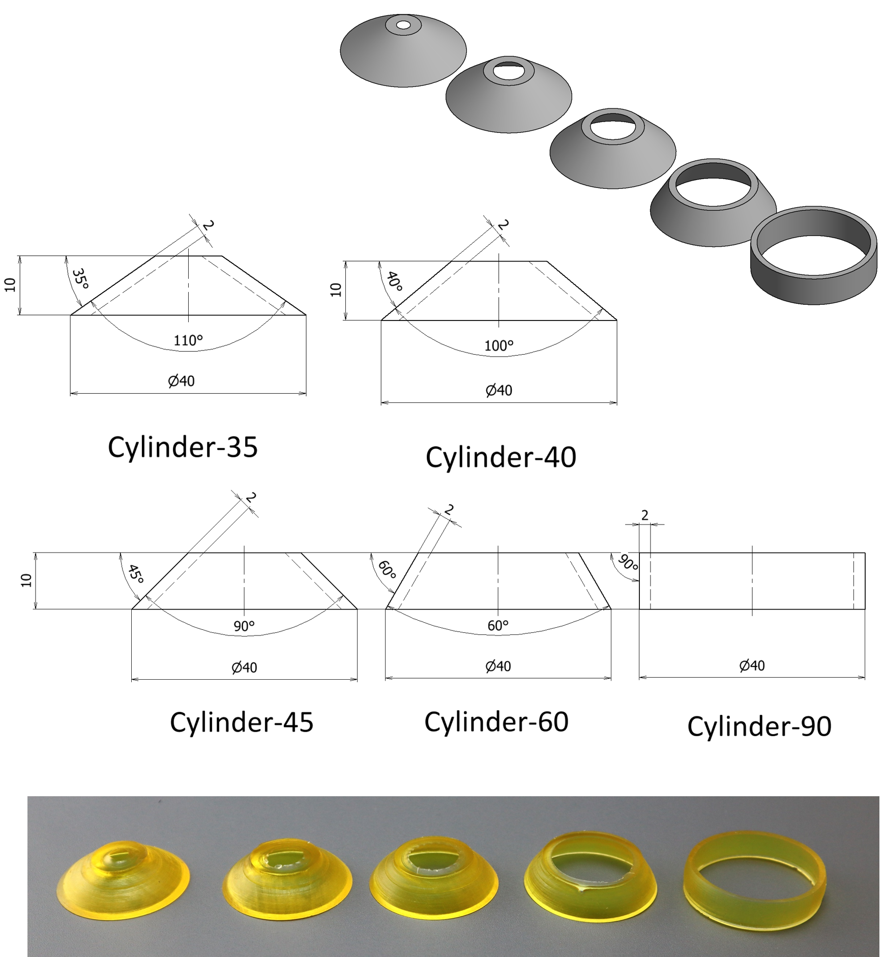 図5　オーバーハング評価造形物